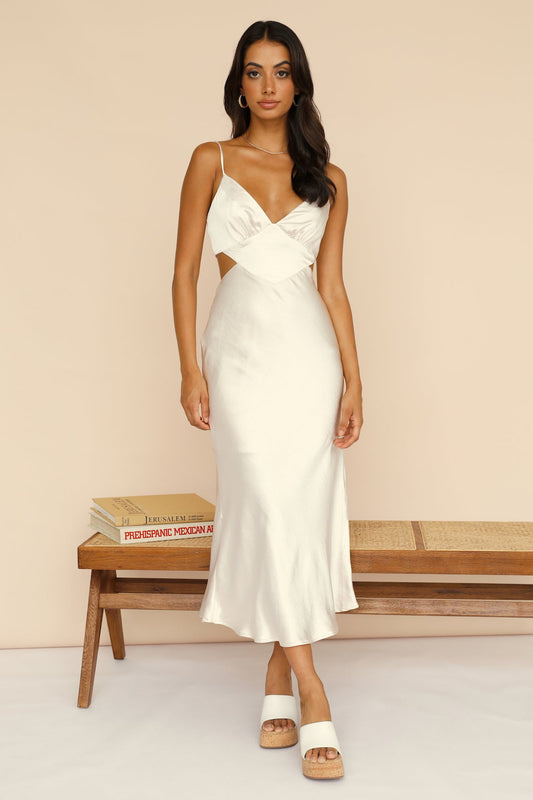 Waiting For You Maxi Dress Champagne