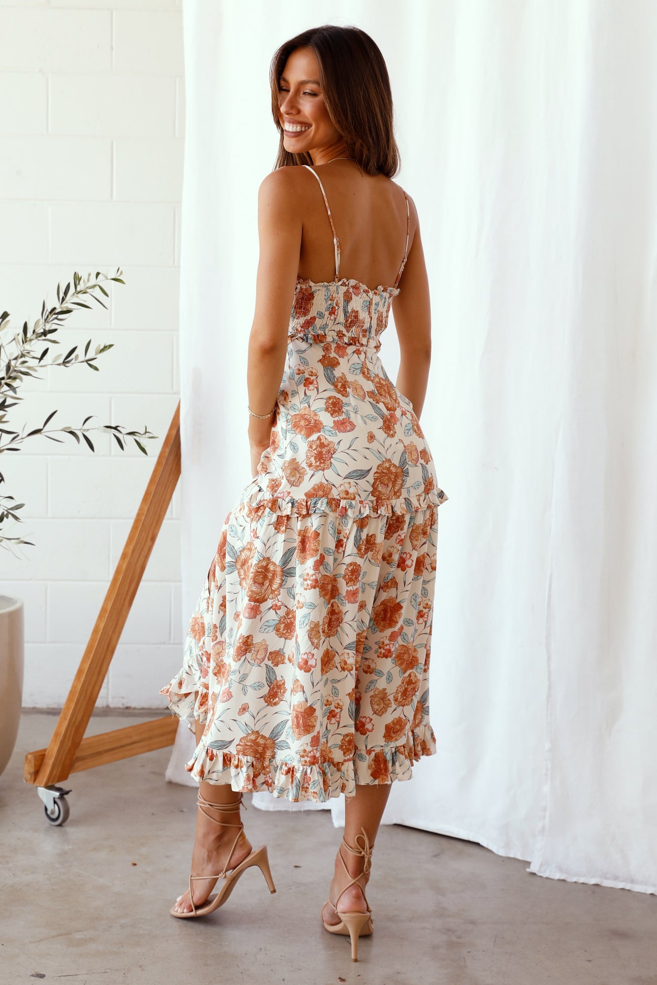 Morning Calls Maxi Dress Beige