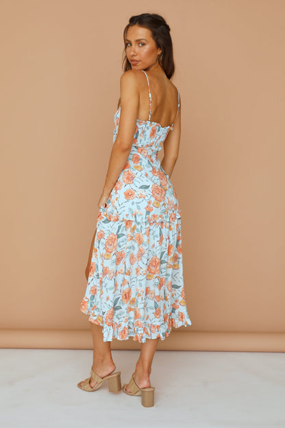 Morning Calls Maxi Dress Blue