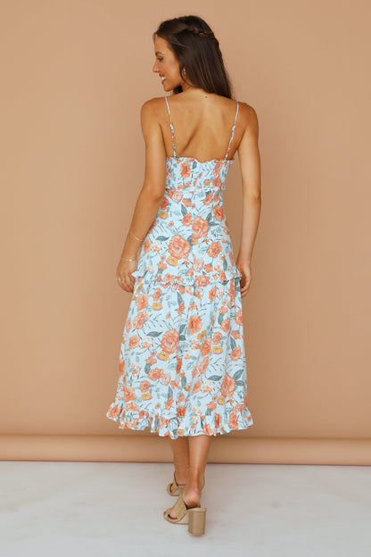 Morning Calls Maxi Dress Blue