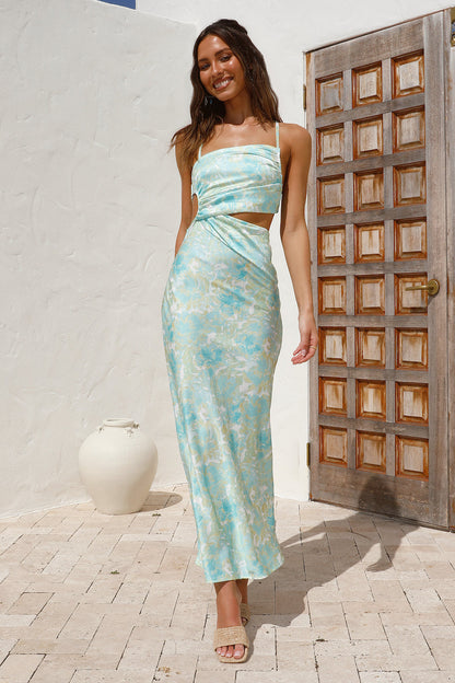 Falling Free Maxi Dress Green