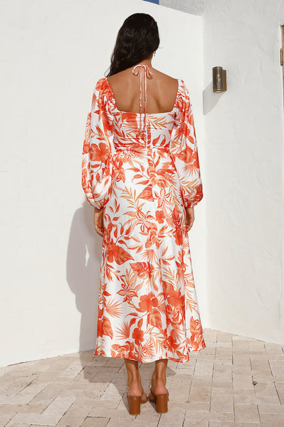 Rise Up Halter Maxi Dress Orange
