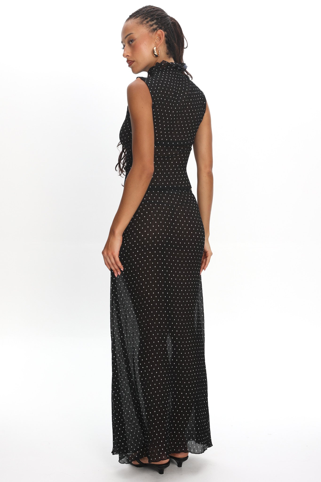 LIONESS Ford Maxi Skirt Onyx Polka