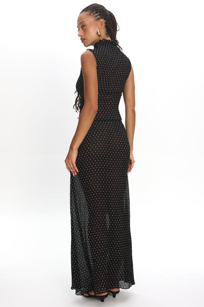 LIONESS Ford Maxi Skirt Onyx Polka
