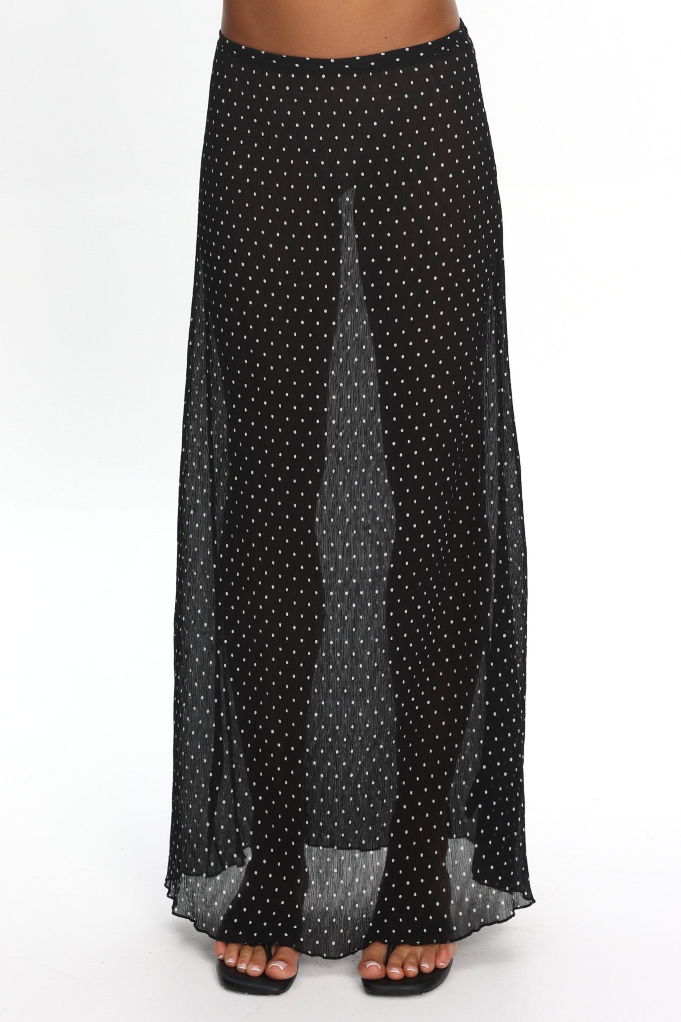 LIONESS Ford Maxi Skirt Onyx Polka