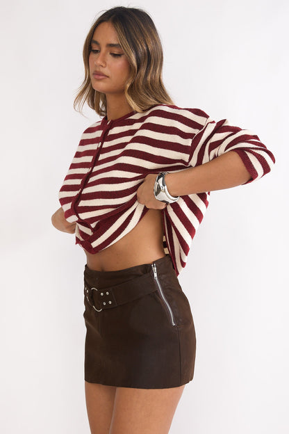 Opeline Waist Belt Skort Brown