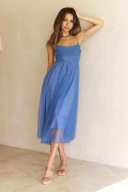 You Gotta Know Maxi Dress Blue