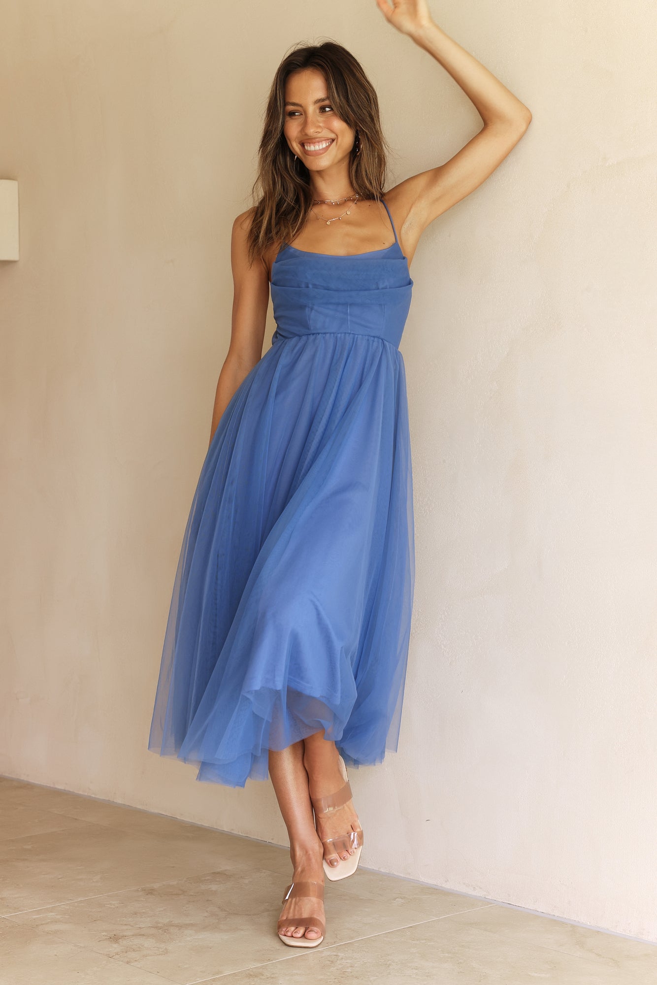 You Gotta Know Maxi Dress Blue