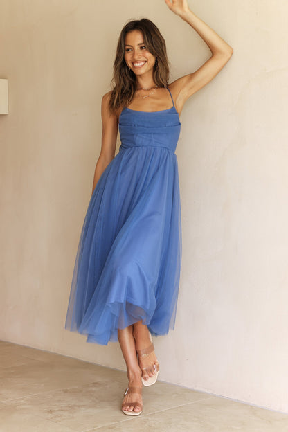 You Gotta Know Maxi Dress Blue