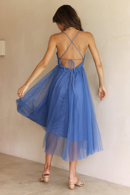 You Gotta Know Maxi Dress Blue