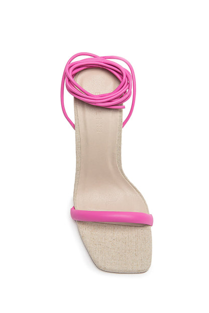 BiLLiNi Payson High Block Heel Linen Pink
