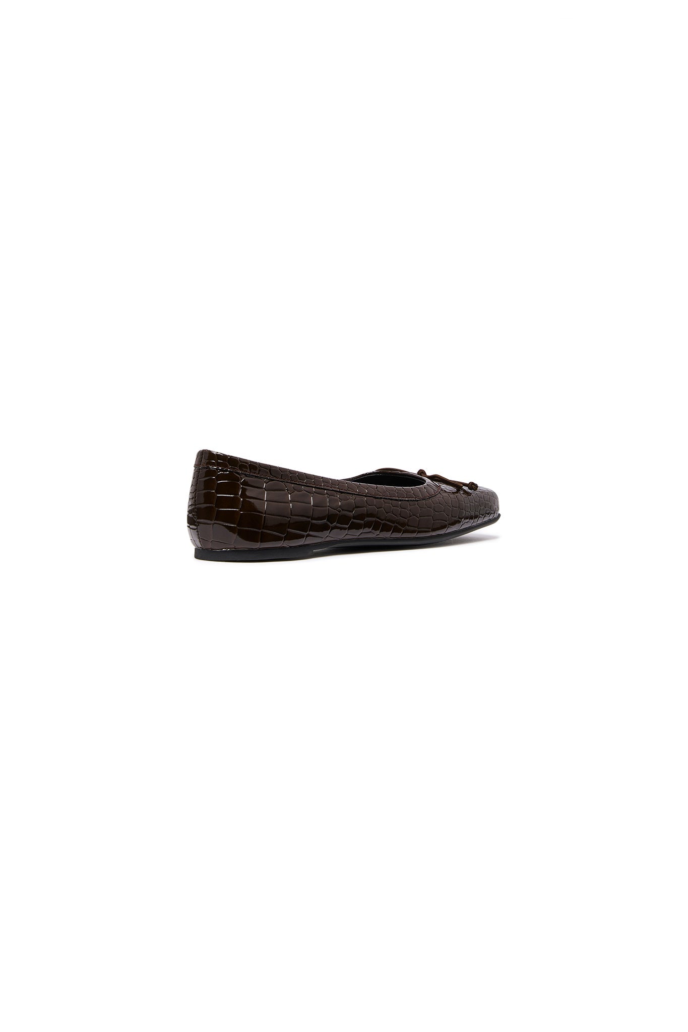 THERAPY Laine Ballet Flat Chocolate Croc