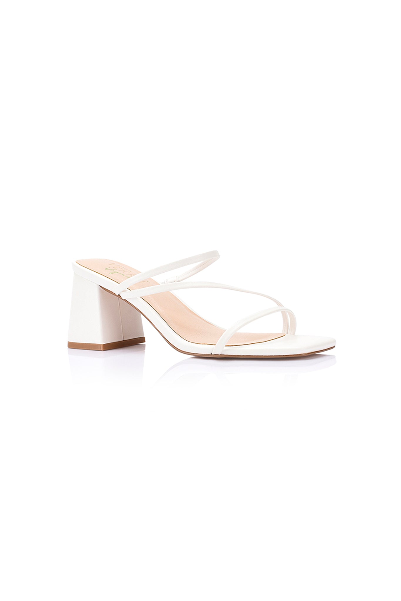 VERALi Stanford Block Heel Mules White
