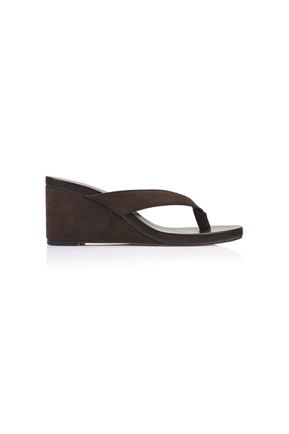 VERALi Polly Thong Wedges Brown