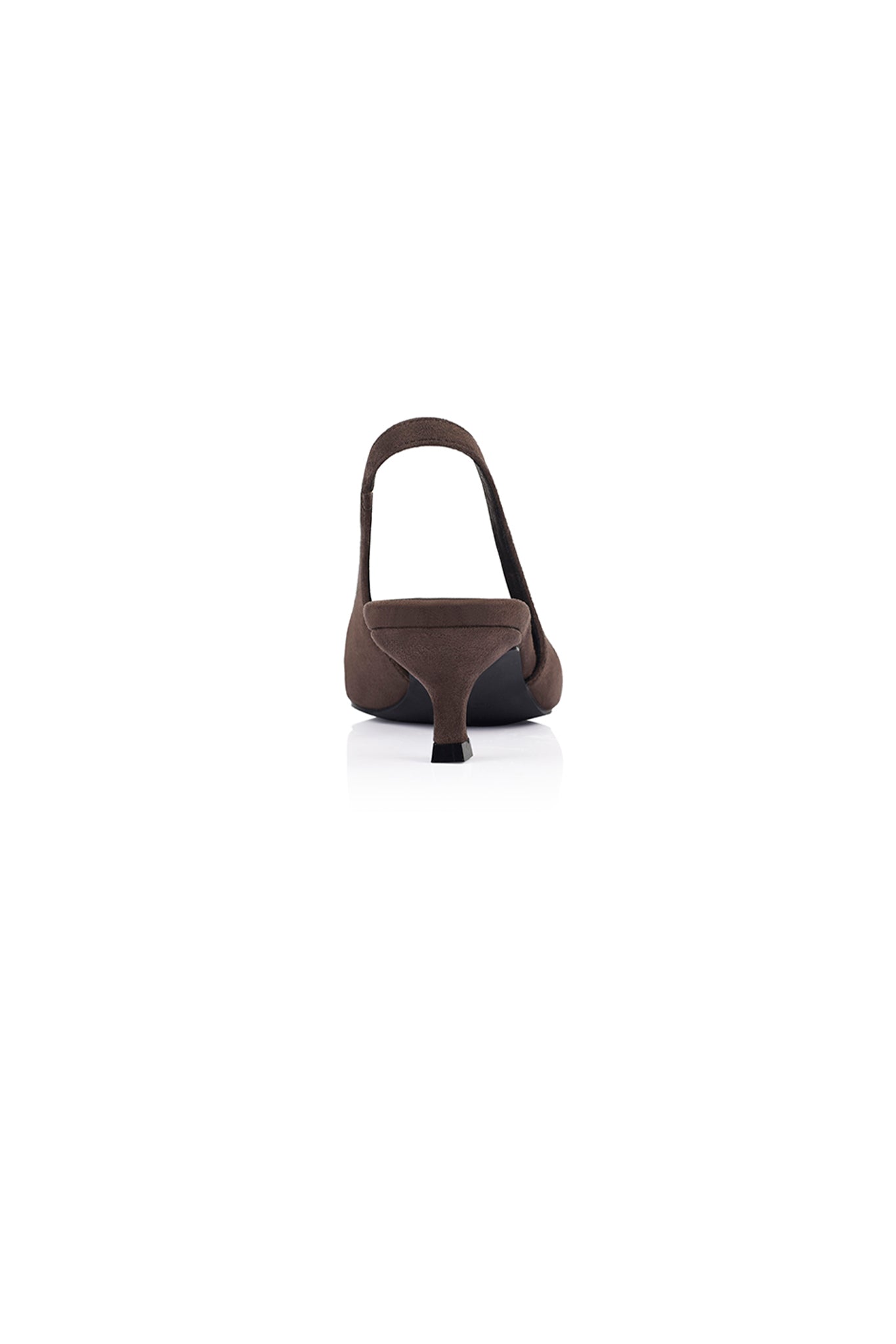 VERALI Lush Slingback Kitten Heels Chocolate