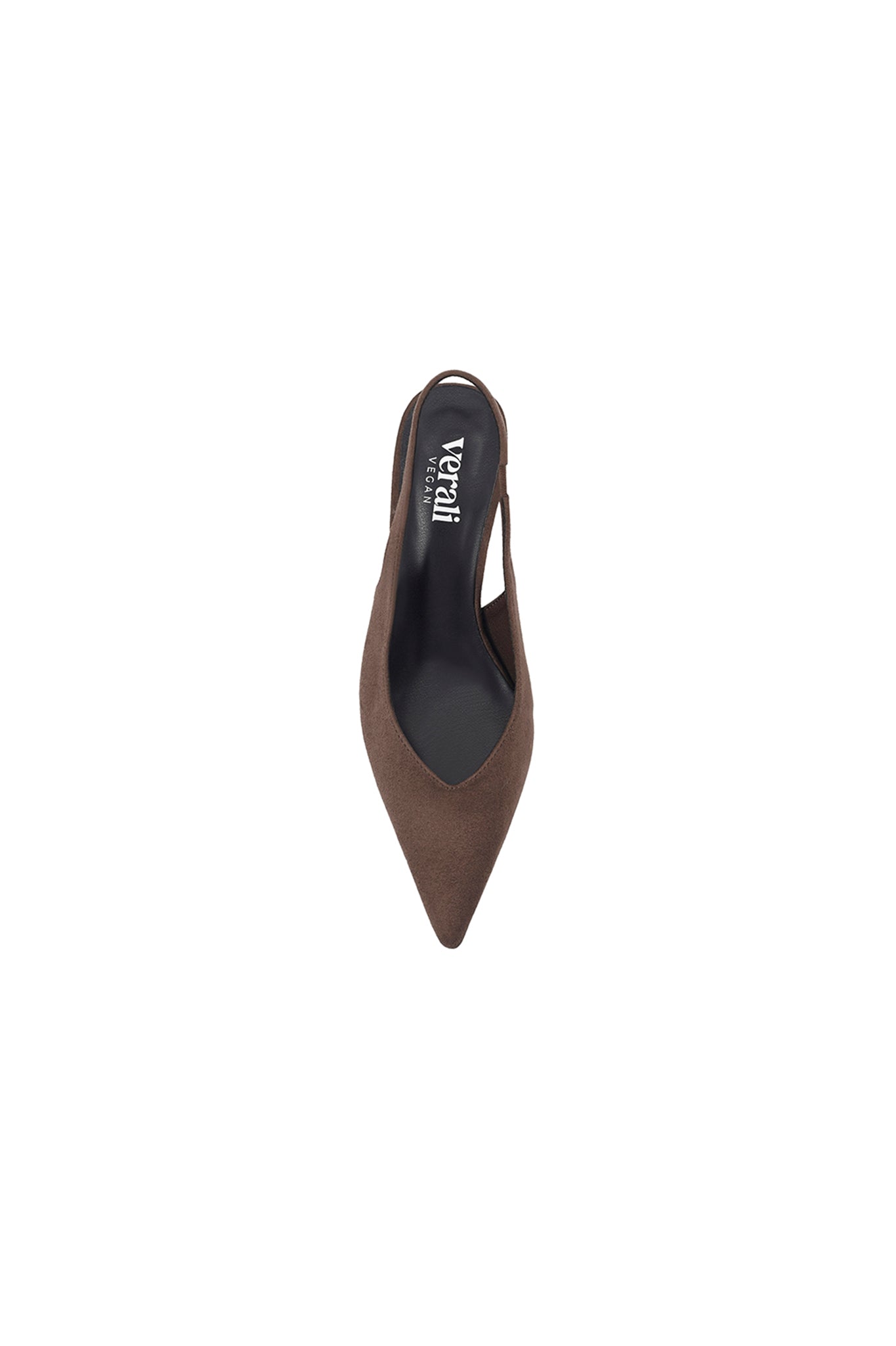 VERALI Lush Slingback Kitten Heels Chocolate