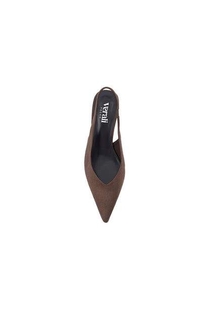 VERALI Lush Slingback Kitten Heels Chocolate