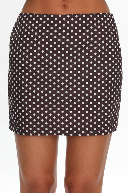 Sundrenched Mini Skirt Polka Dot Chocolate