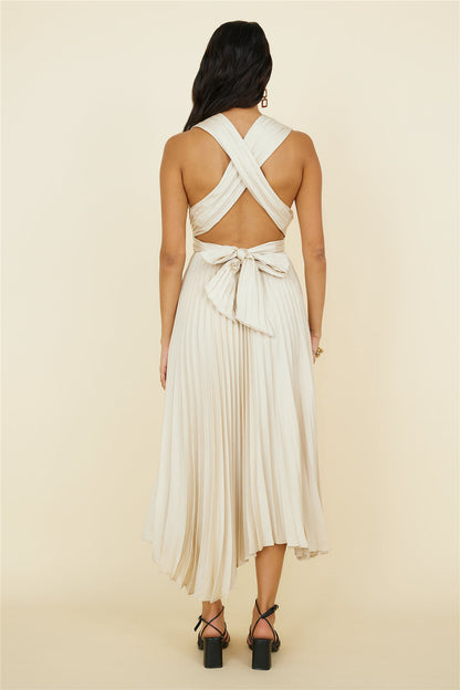 Florentina Midi Dress Champagne