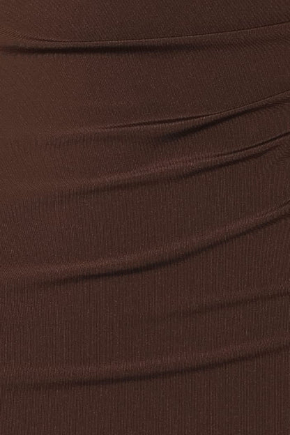 Channing Lace Midi Dress - Chocolate Brown