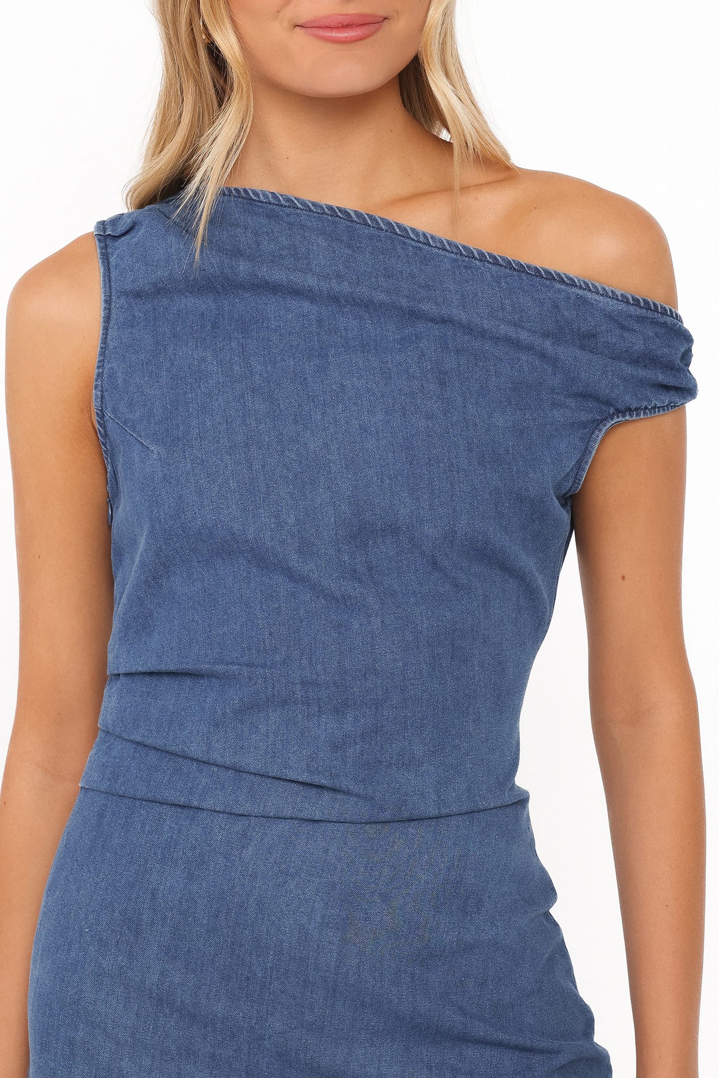 Elvira Mini Dress - Medium Wash Denim