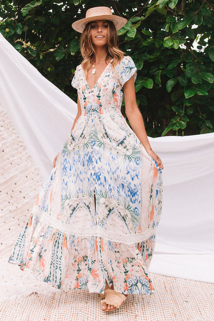 Watercolours Maxi Dress Multi
