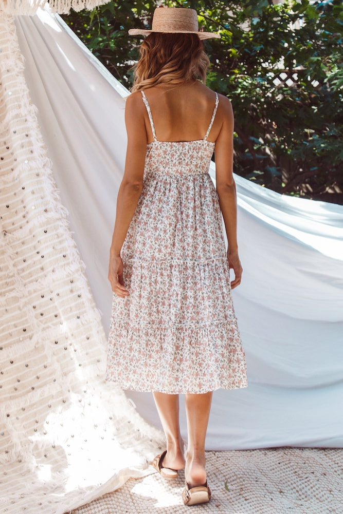 Crestmoor Midi Dress White