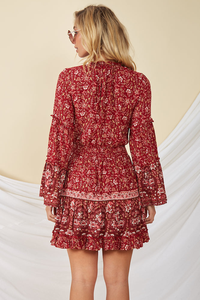 Italian Summer Dress Red