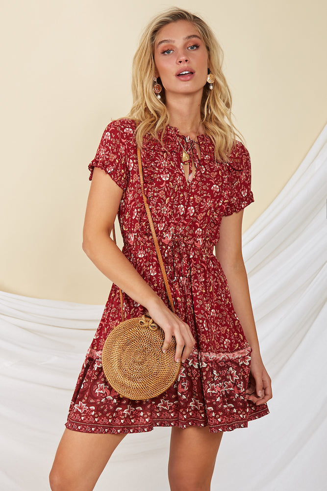 Moonlit Floor Dress Red