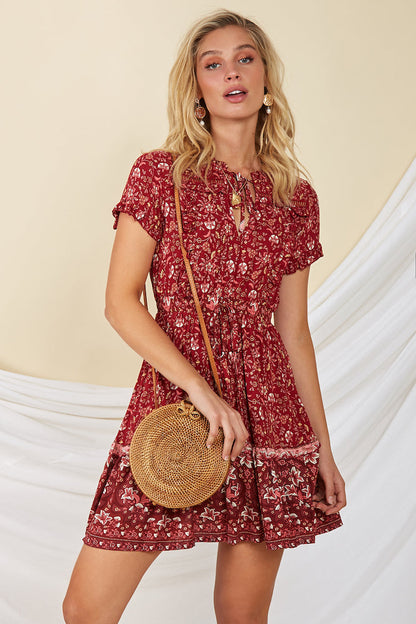 Moonlit Floor Dress Red