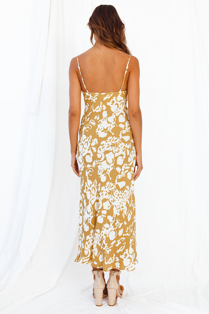 Pick And Choose Midi Dress Mustard