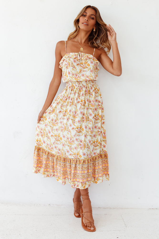 Vanilla Gardenia Maxi Dress
