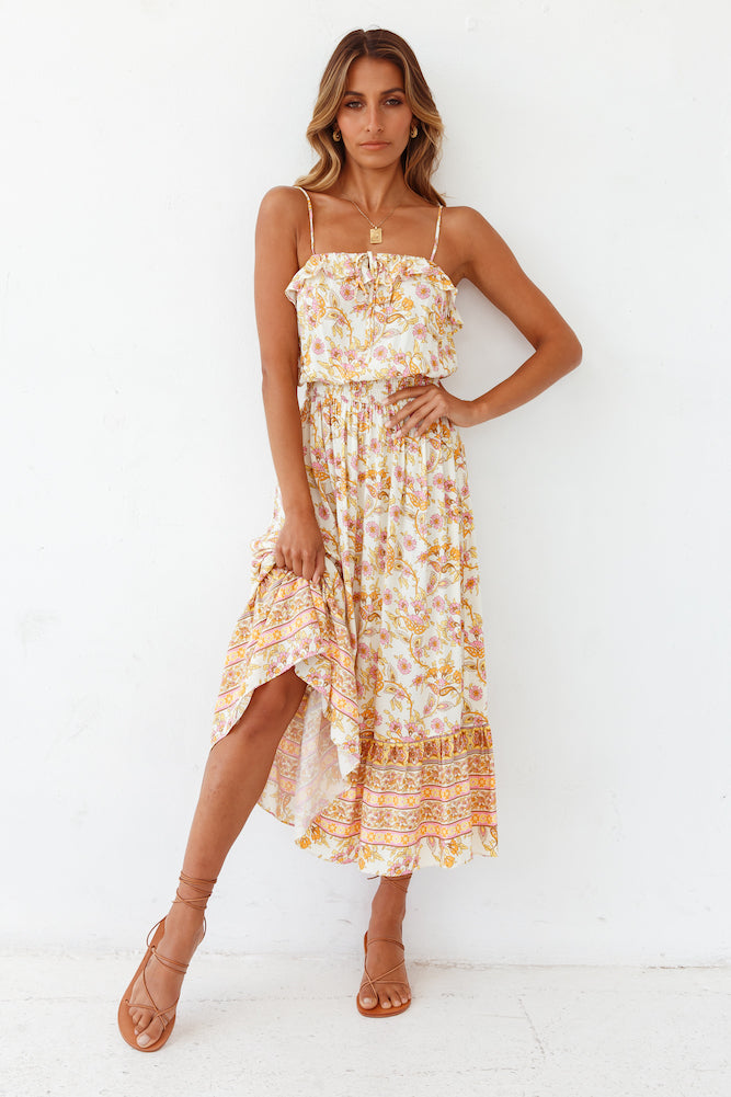 Vanilla Gardenia Maxi Dress