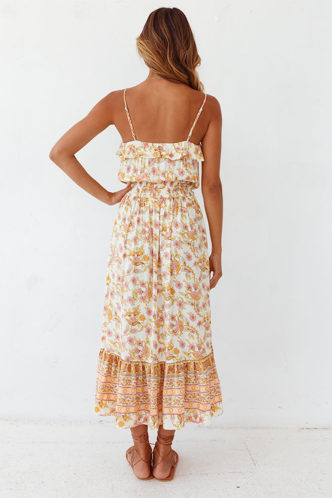 Vanilla Gardenia Maxi Dress