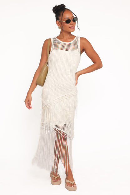 Adella Midi Dress - Natural