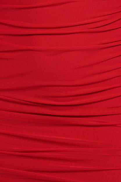 Austin Long Sleeve Mini Dress - Red