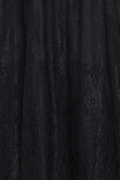 Bloom Strapless Maxi Dress - Black Lace