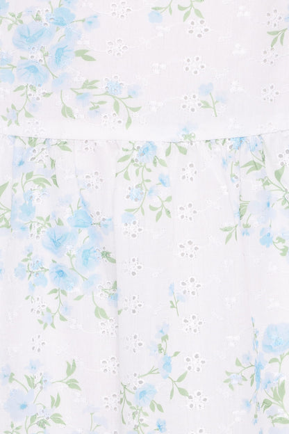 Botanique Midi Dress - Blue Floral