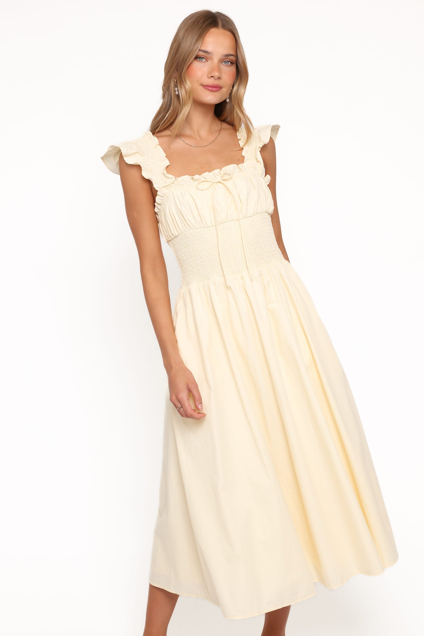 Bronte Midi Dress - Butter Yellow