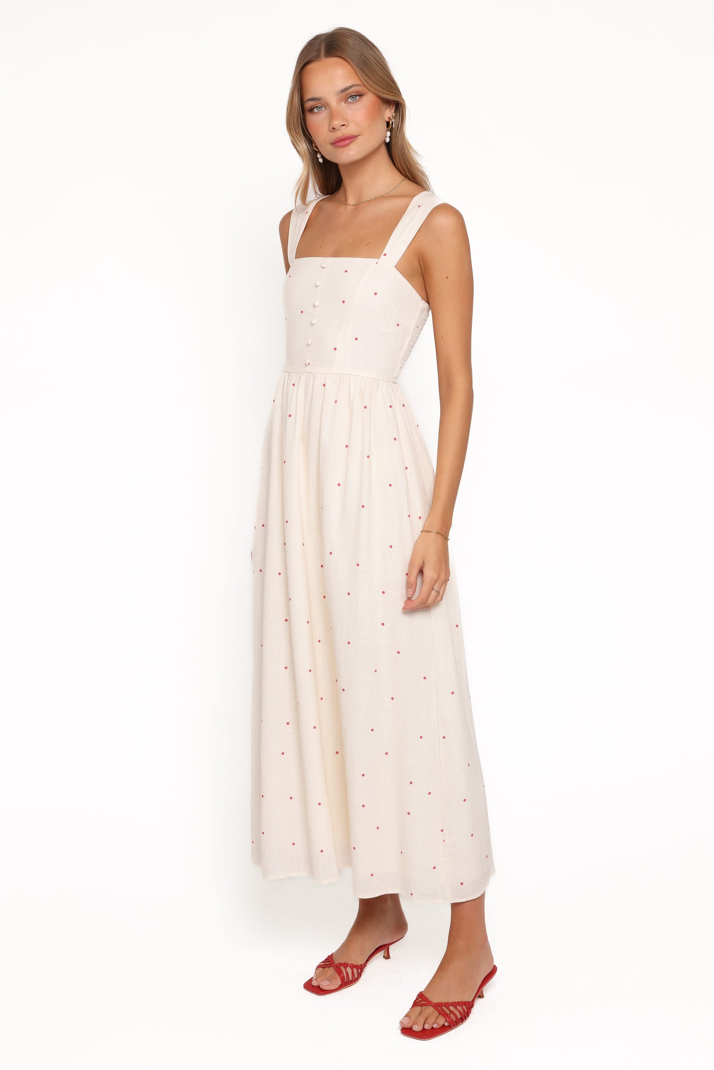 Caty Maxi Dress - Red Polka Dot