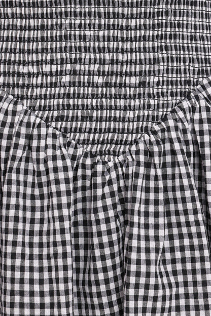 Celine Mini Dress - Black Gingham