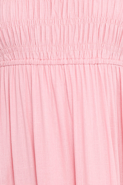 Darla Puff Sleeve Dress - Pink