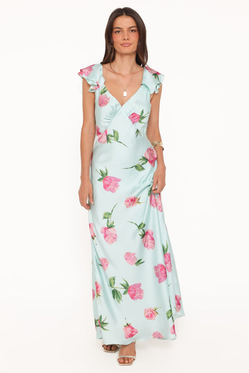 Darling Maxi Dress - Rose Mint Floral