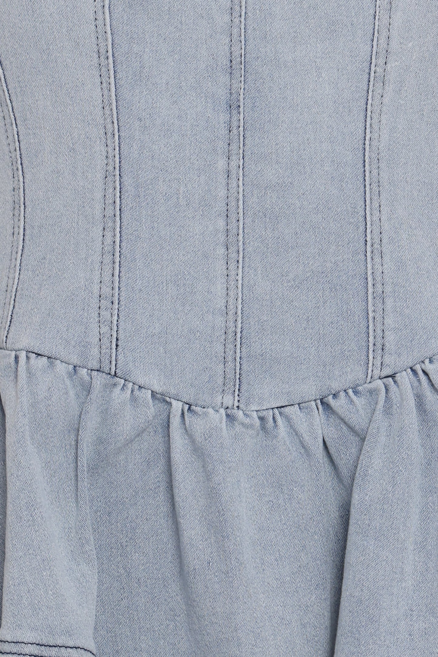 Ellen Strapless Mini Dress - Light Denim