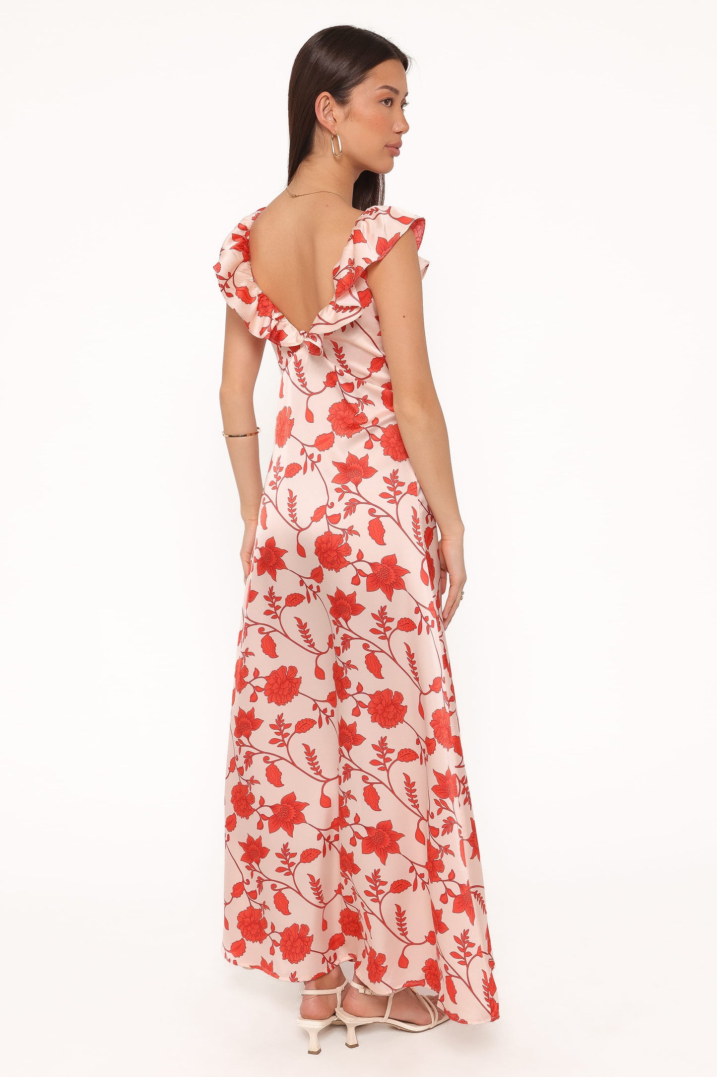 Enala Maxi Dress - Red Floral