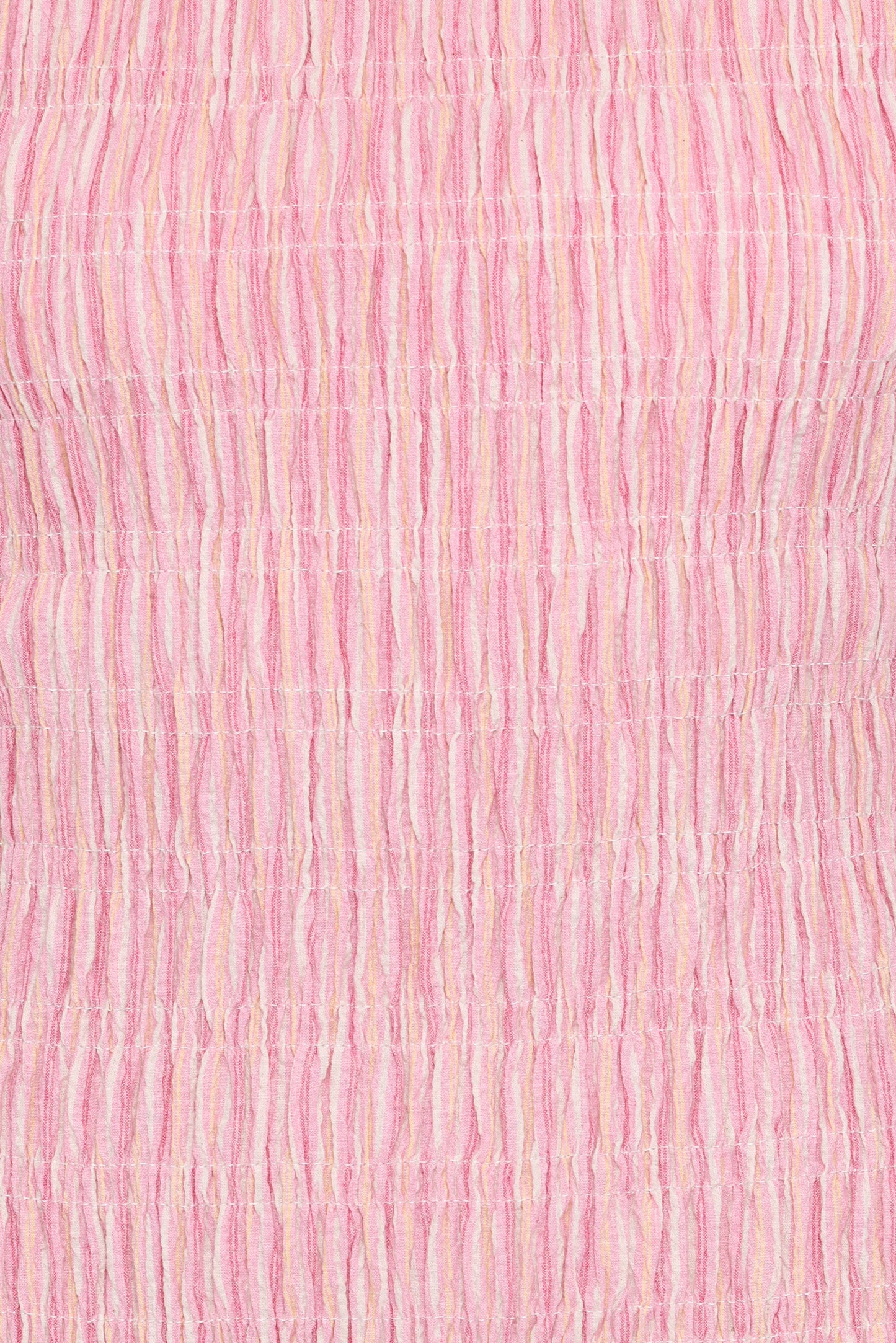 Kaelyn Gather Mini Dress - Pink Stripe