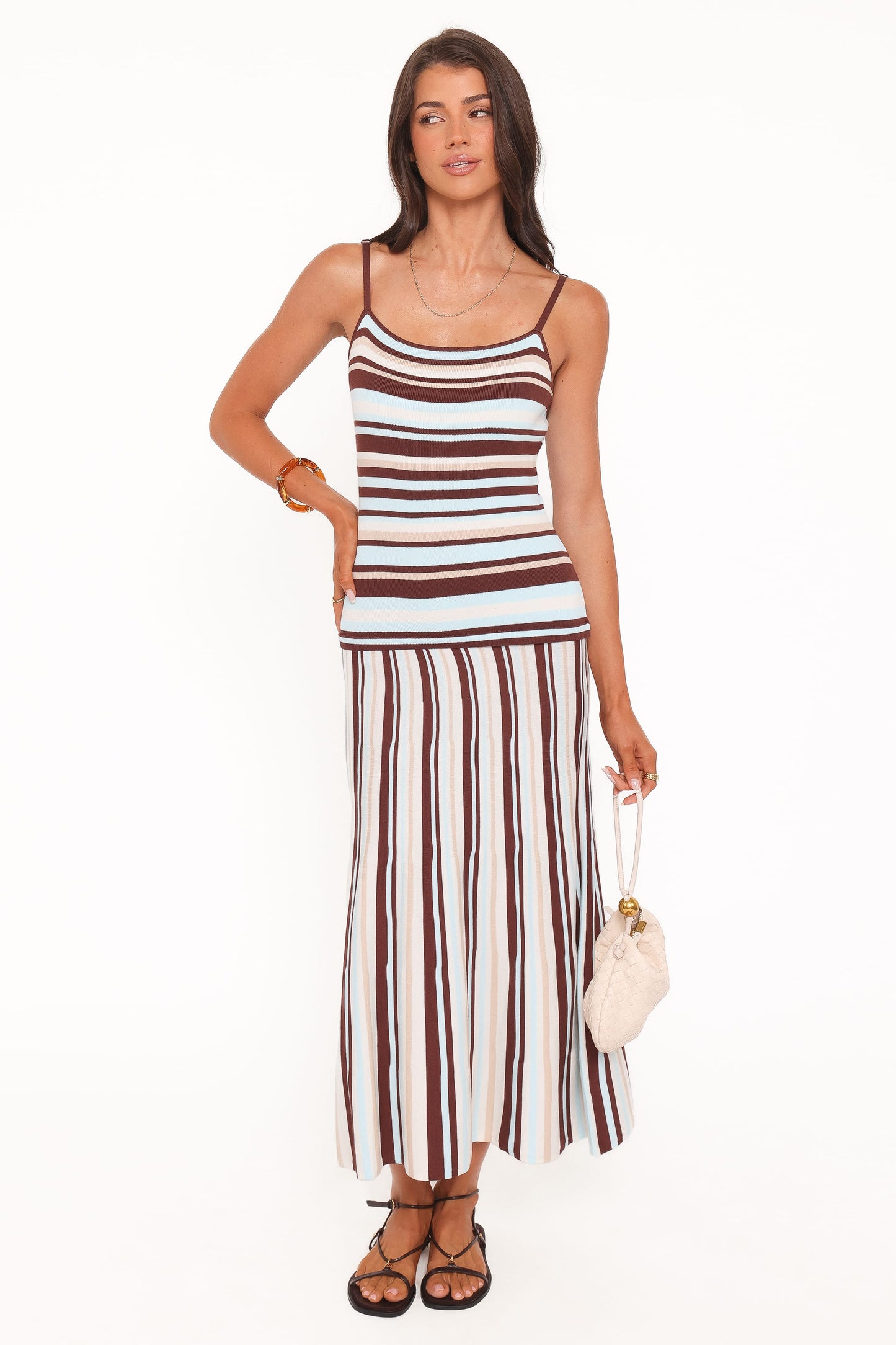 Karlin Maxi Dress - Blue Stripe
