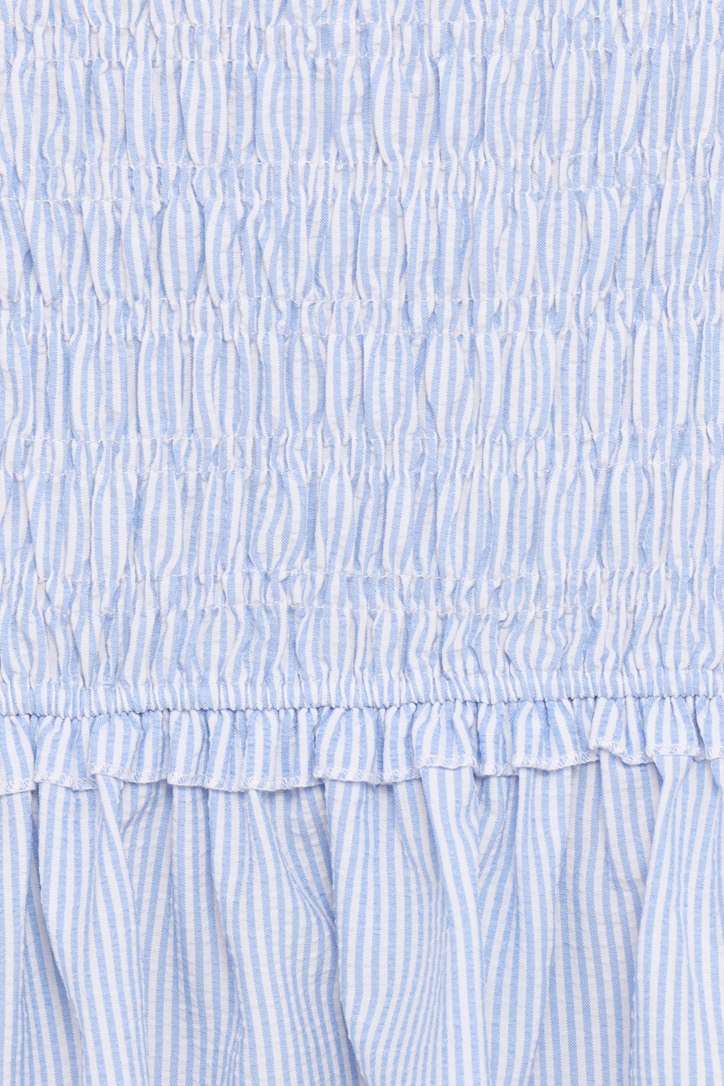 Kiki Smocked Mini Dress - Blue Stripe
