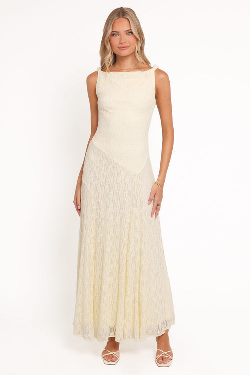 Kirsten Lace Maxi Dress - Yellow