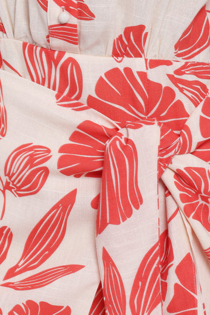 Leyton Mini Dress - Red Floral